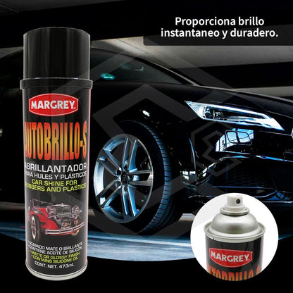 12 Abrillantador Plastico Autobrillo S Aerosol 473ml Margrey